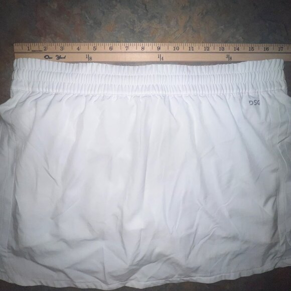 DSG Women's Mid-Rise Stride Skort Built-In‎ Short, Large White - Picture 2 of 9